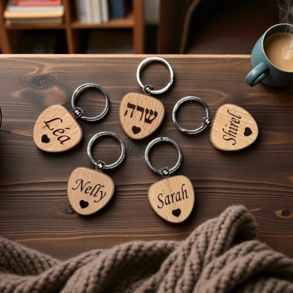 Coeur2 (1)-Photoroom (4) Porte clé Bois Coeur Personnalisable