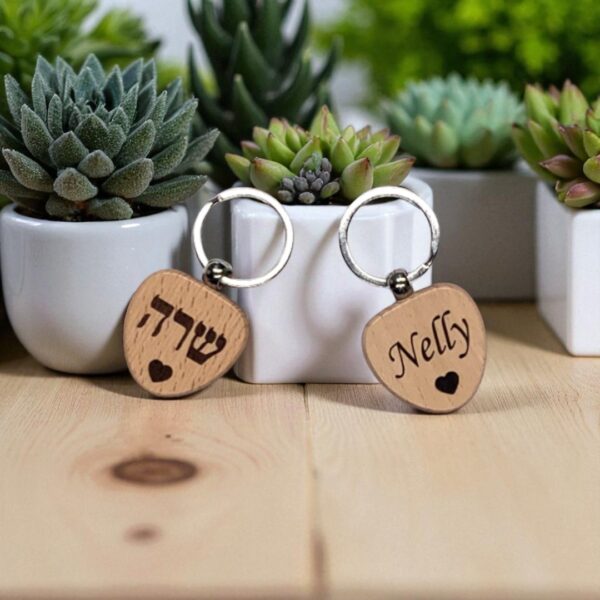 Coeur4 (1)-Photoroom (1) Porte clé Bois Coeur Personnalisable