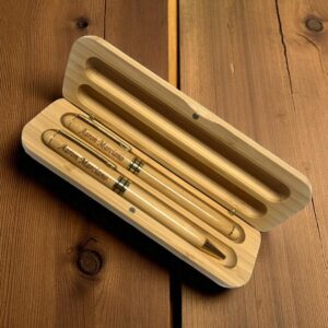 Boîte en bois avec 2 Stylo Personnalisable