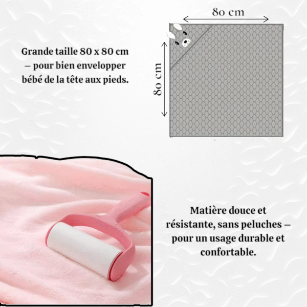 Cape de bains Bébé Personnalisable