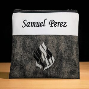 gris_breslev_tef Pochette Talit & Tefilin Breslev Personnalisable
